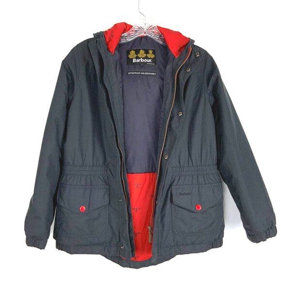 Barbour Kids Keaton Waterproof Breathable Navy Fall/Winter Jacket Sz XL - Picture 1 of 16
